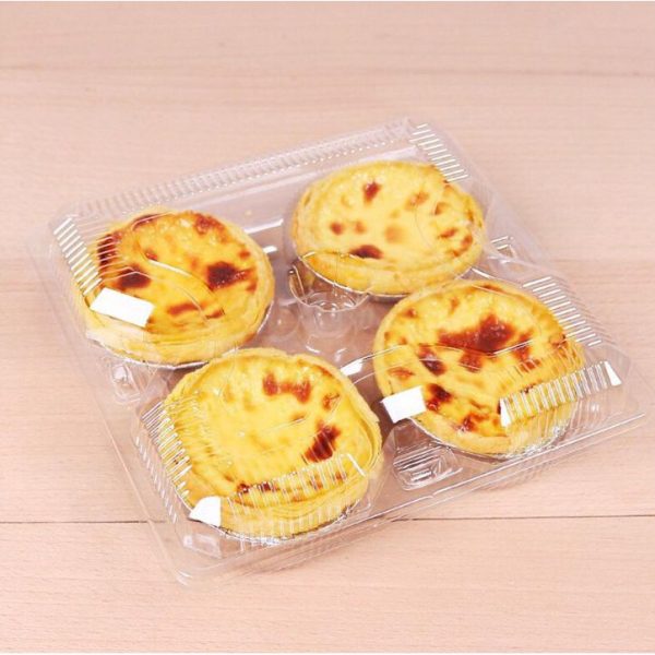 HỘP NHỰA PET JB-04 ĐỰNG BÁNH TART – Hộp 4 bánh