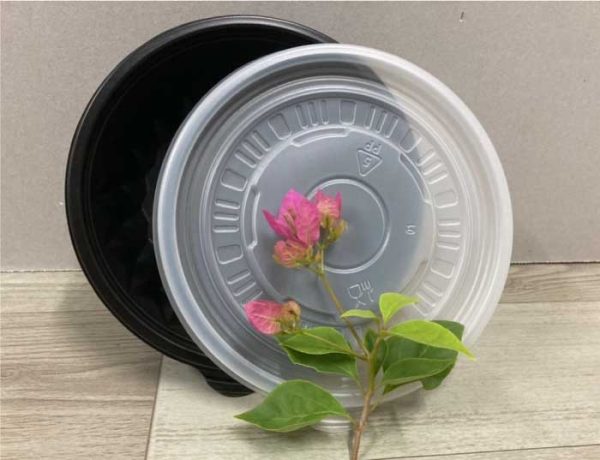 Hộp nhựa tròn 750ml đế đen JB – B750